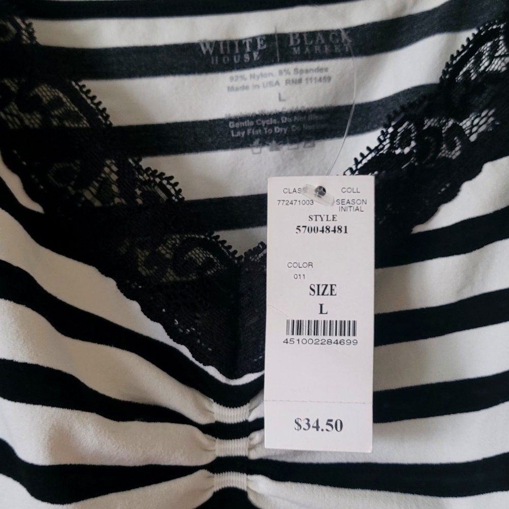 Stripped fitted tank cami